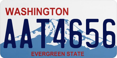 WA license plate AAT4656