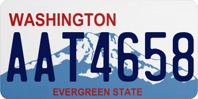 WA license plate AAT4658