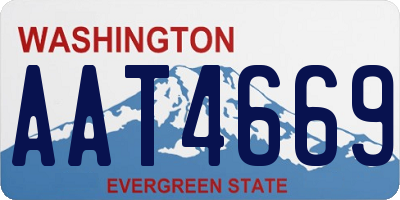 WA license plate AAT4669