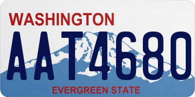 WA license plate AAT4680