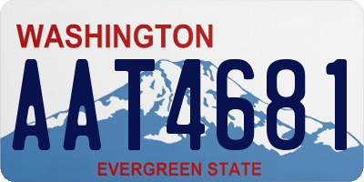 WA license plate AAT4681
