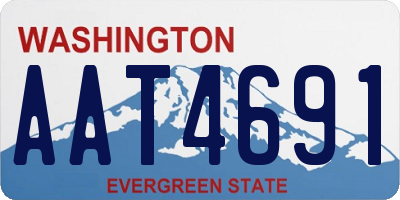 WA license plate AAT4691