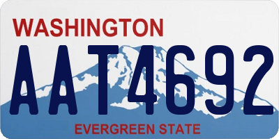 WA license plate AAT4692