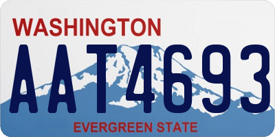 WA license plate AAT4693