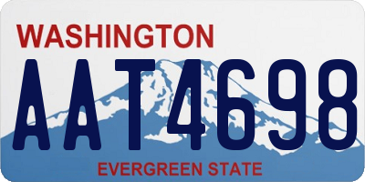 WA license plate AAT4698