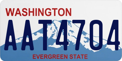 WA license plate AAT4704