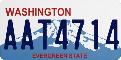 WA license plate AAT4714