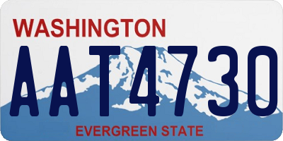 WA license plate AAT4730