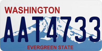 WA license plate AAT4733