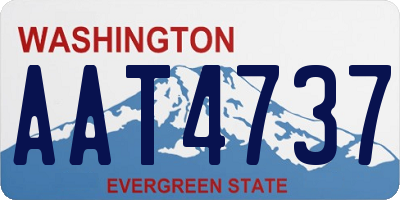 WA license plate AAT4737