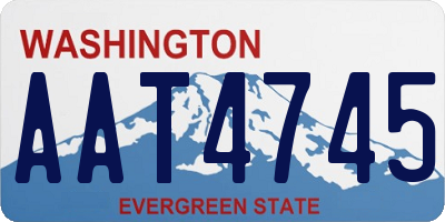 WA license plate AAT4745