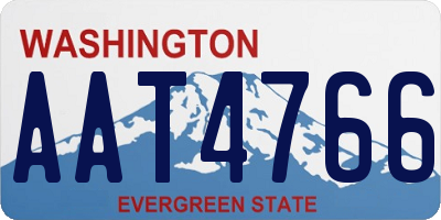 WA license plate AAT4766