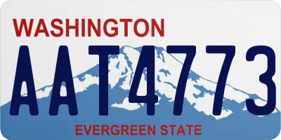 WA license plate AAT4773