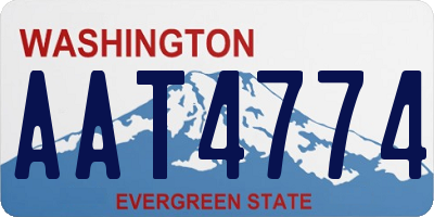 WA license plate AAT4774