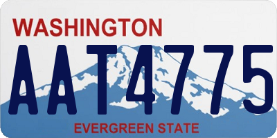 WA license plate AAT4775