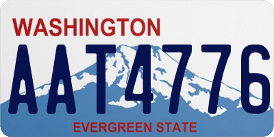 WA license plate AAT4776