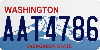 WA license plate AAT4786