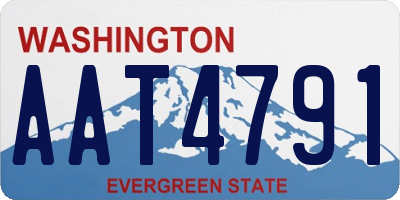 WA license plate AAT4791
