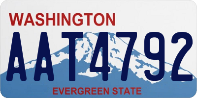 WA license plate AAT4792