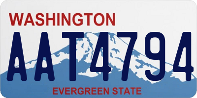 WA license plate AAT4794
