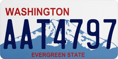 WA license plate AAT4797