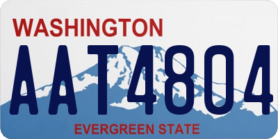 WA license plate AAT4804