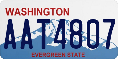 WA license plate AAT4807