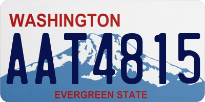 WA license plate AAT4815