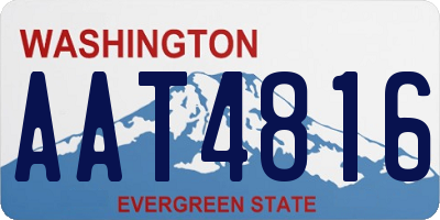 WA license plate AAT4816