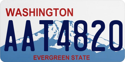 WA license plate AAT4820