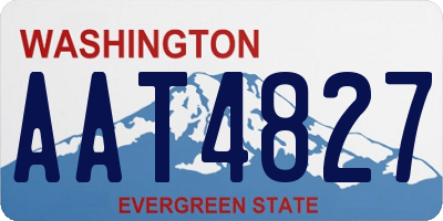 WA license plate AAT4827