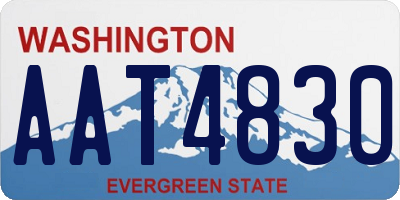 WA license plate AAT4830