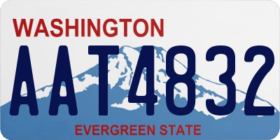 WA license plate AAT4832