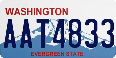 WA license plate AAT4833