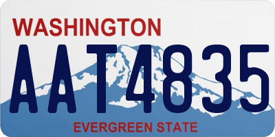 WA license plate AAT4835