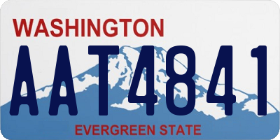 WA license plate AAT4841