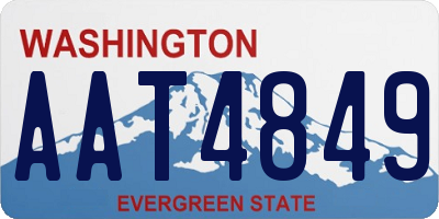 WA license plate AAT4849