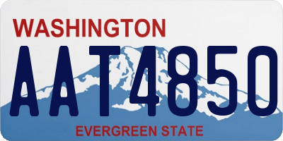 WA license plate AAT4850