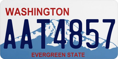 WA license plate AAT4857