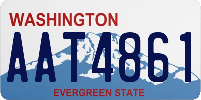 WA license plate AAT4861