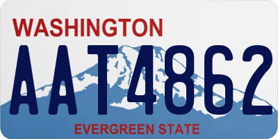 WA license plate AAT4862
