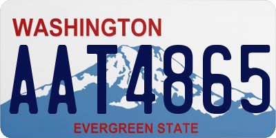 WA license plate AAT4865