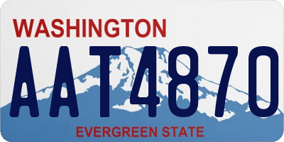 WA license plate AAT4870
