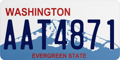WA license plate AAT4871