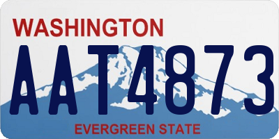 WA license plate AAT4873