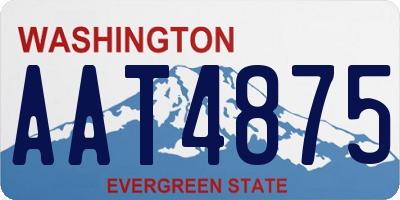 WA license plate AAT4875