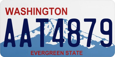 WA license plate AAT4879
