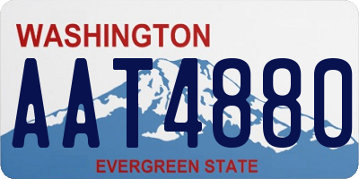 WA license plate AAT4880