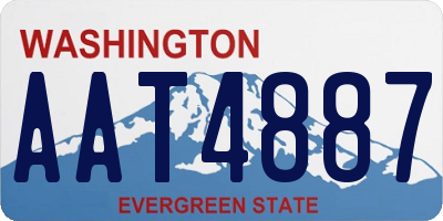WA license plate AAT4887
