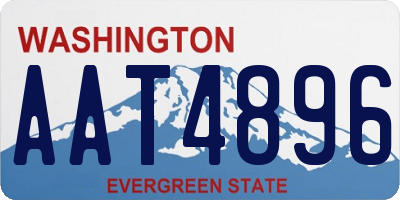 WA license plate AAT4896